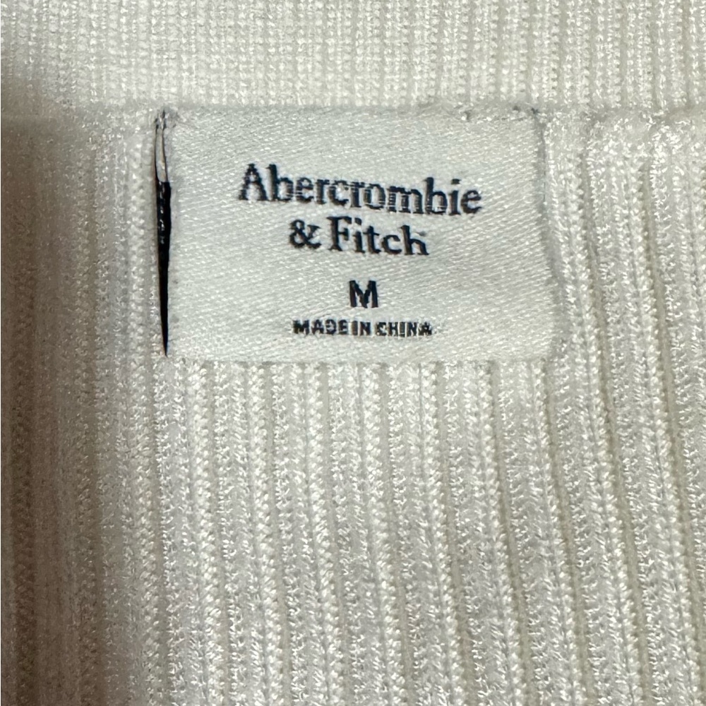 Abercrombie & Fitch Ivory Sculpting Bodysuit Size Medium Minimalist Chic Staple - Picture 12 of 15